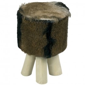 Pouf racine teck recouvrement naturel - Farmer Sofacas