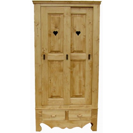 ARMOIRE COEUR DE MONTAGNE PORTES COULISSANTES