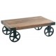 TABLE BASSE CHARIOT ROUES FER CROSS CASITA