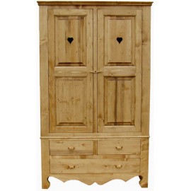 Armoire 2 portes 3 tiroirs - Coeur de montagne