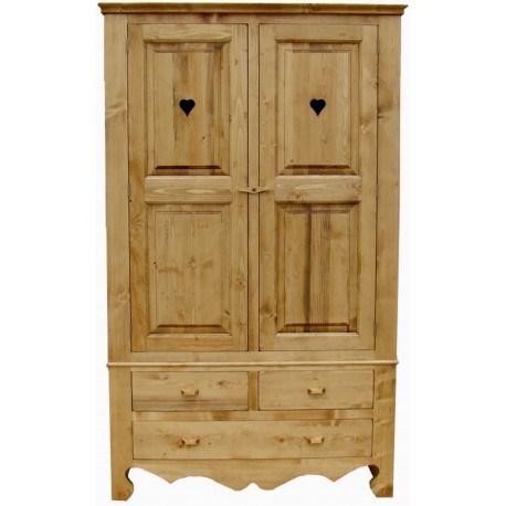 Armoire 2 portes 3 tiroirs - Coeur de montagne