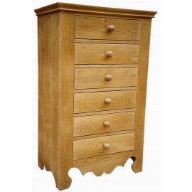 Commode chiffonnier 6 tiroirs - Cœur de Montagne