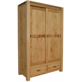 Armoire 2 portes coulissantes 2 tiroirs