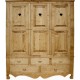 Armoire coeurs 3 portes 5 tiroirs - Coeur de montagne