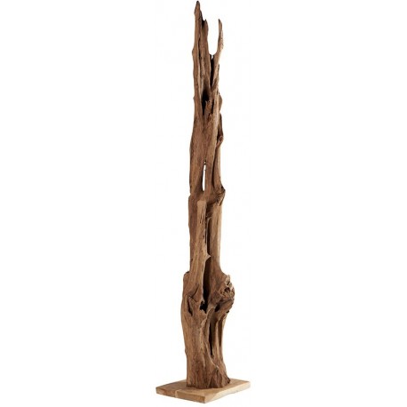 Bois Sculpture Flottant 80-100cm Haut Teck de Racine Décoration en Jardin 