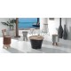Tabouret en zinc et teck