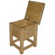 Tabouret sculpté avec rangement - Esprit chalet