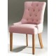 Chaise capitonnée de couleur rose Nancy