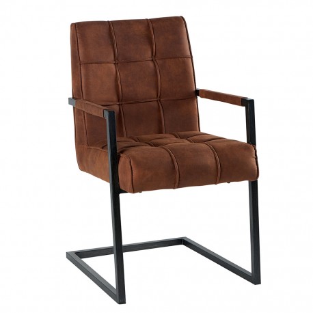 Chaise accoudoir recouvrement havane - Casita