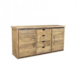 Buffet Olissan 2 portes finition naturel tabac