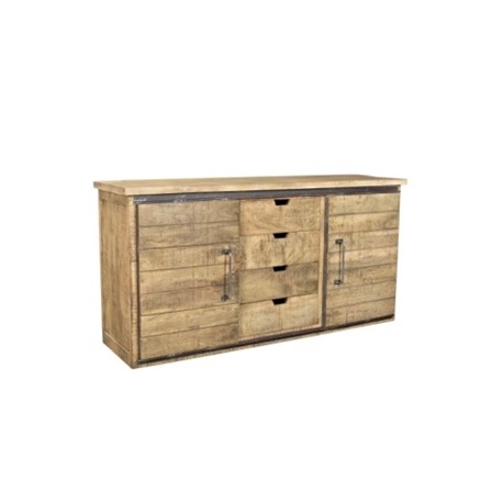 Buffet Olissan 2 portes finition naturel tabac