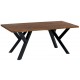 Table rectangulaire teck naturel pieds métal - Bello Casita