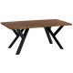 Table rectangulaire 240 teck et pieds métal - Bello Casita