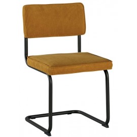 Chaise fer et tissu jaune - Brampton Casita