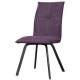 Chaise Ascot tissu fuchsia pieds métal