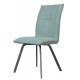 Chaise Ascot pieds métal et tissu vert