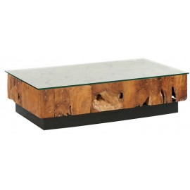 Table basse teck massif - Atafu Casita