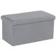 Banc coffre tissu gris clair - Ester Casita