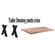 Table chêne massif pieds en croix - Smokey Casita