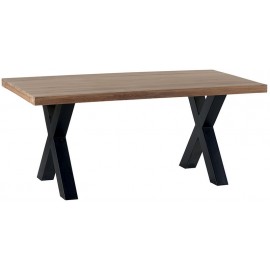 Table pin massif pieds en croix - Coopers Casita