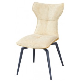 Chaise pivotante Sun velours jaune