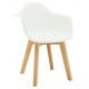 Fauteuil enfant blanc pieds hêtre - Aubry Gaspard