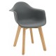 Fauteuil enfant gris pieds hêtre - Aubry Gaspard