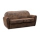 Canapé 2 places club tissu Gobi03 microfibre havane