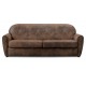 Canapé 3 places club tissu Gobi03 microfibre havane