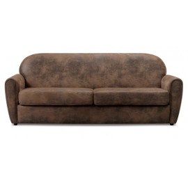 Canapé 3 places club tissu Gobi03 microfibre havane