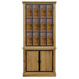 Meuble 2 corps 2 portes H.223cm - Bois et fer