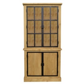 Meuble 2 corps 2 portes H.203cm - Bois et fer