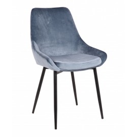 Chaise Mirano revêtement bleu