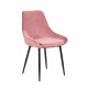 Chaise Mirano revêtement velours rose