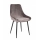 Chaise Mirano velours gris