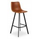 Tabouret de bar de teinte cognac Ozan