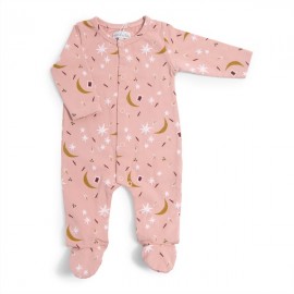 Pyjama 3 mois en jersey rose Après la pluie - Moulin Roty