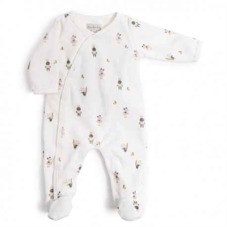 Pyjama 1M velours motif personnage - Moulin Roty
