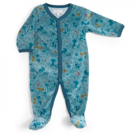 Pyjama 1m velours Sous mon baobab - Moulin Roty