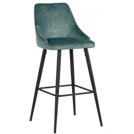 Tabouret de bar bleu pétrole - Lou Casita