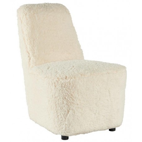 Fauteuil fausse fourrure blanc - Snow Casita