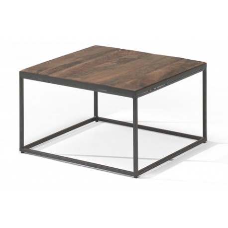 Table basse 60x60 manguier massif - Madeira