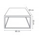 Table basse 60x60 manguier massif - Madeira