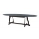 Table ovale plateau céramique 1m85 allonge - Queens Zagas