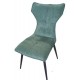 Chaise pivotante Sun velours verte