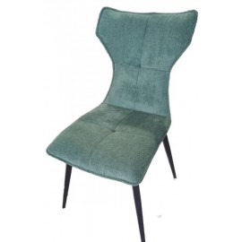 Chaise pivotante Sun velours verte