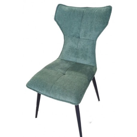 Chaise pivotante Sun velours verte
