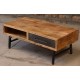 Table basse manguier 1 tiroir 1 niche - Phoenix