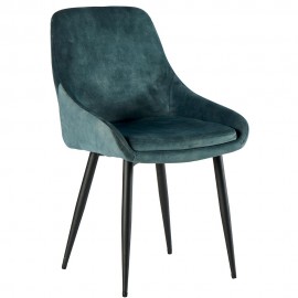 Chaise tissu polyester bleu pétrole - Still Casita