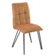 Chaise pieds métal tissu polyester ocre - Venus Casita